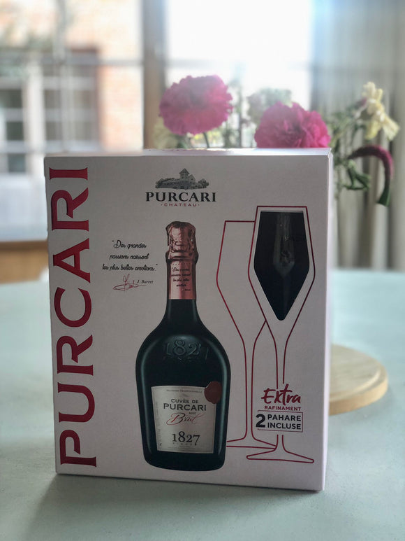 Purcari - Sparkling - Cuvée Brut Rosé - GIFT BOX incl. 2 glazen